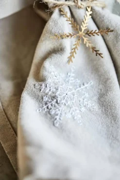 IB Laursen lautasliina lumihiutale 40x40 cm pellava