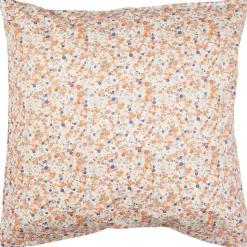 IB Laursen tyynynpäällinen Anette kukat oranssi/sininen