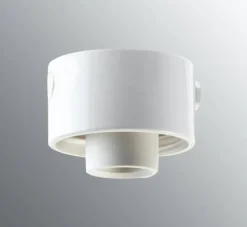 Ifö Electric posliinikanta suora, valkoinen, kierre 84,5 mm