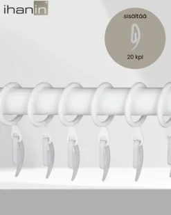Ihanin rypytysnauhakoukku valkoinen 20 kpl