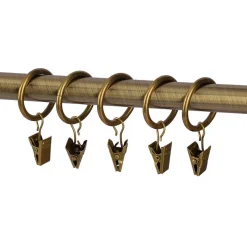 Ihanin verhorenkaat nipistimellä 10 kpl antiikkimessinki