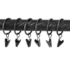 Ihanin verhorenkaat nipistimellä 10 kpl mustakulta