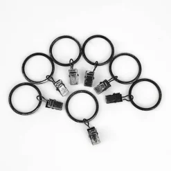 Ihanin verhorenkaat nipistimellä 10 kpl mustakulta