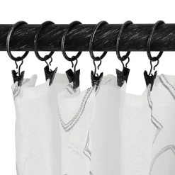 Ihanin verhorenkaat nipistimellä 10 kpl mustakulta