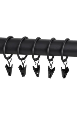 Ihanin verhorenkaat nipistimellä 25/32 mm mattamusta