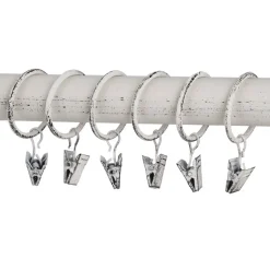 Ihanin verhorenkaat nipistimellä 10 kpl valkokulta