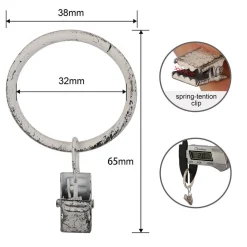 Ihanin verhorenkaat nipistimellä 10 kpl valkokulta