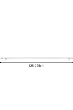 Ihanin verhotanko Cafe 125-220 cm valkoinen