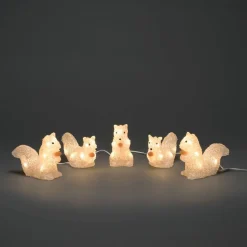 Konstsmide akryylivalosarja Oravat 5 kpl/setti 40 x LED