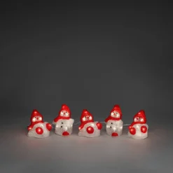 Konstsmide akryylivalosarja Lumiukot 5 kpl/setti 40 x LED