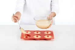 Lekue donitsivuoka 6 kpl silikonia punainen