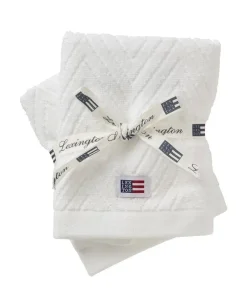 Lexington pyyhesetti 30x50 cm herringbone 2 kpl valkoinen