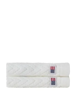 Lexington pyyhesetti 30x50 cm herringbone 2 kpl valkoinen