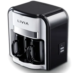 Livia kahvinkeitin 2 kuppia mustavalkoinen