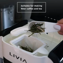 Livia kahvinkeitin 2 kuppia mustavalkoinen