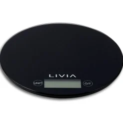 Livia keittiövaaka pyöreä musta