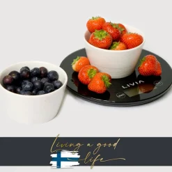 Livia keittiövaaka pyöreä musta