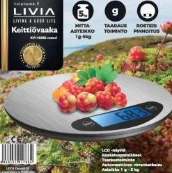 Livia keittiövaaka pyöreä rst