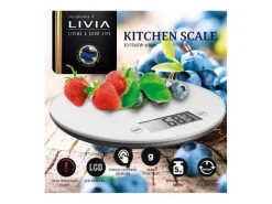 Livia keittiövaaka pyöreä valkoinen