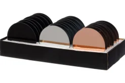 4Living kynttilänalunen yksivärinen musta