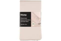 4Living muotoonommeltu lakana 90x200 + 25 cm beige