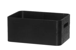 4Living puulaatikko kannella 30x21x13 cm musta