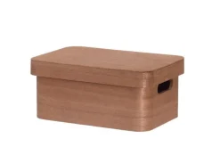 4Living puulaatikko kannella 25x17x11 cm ruskea