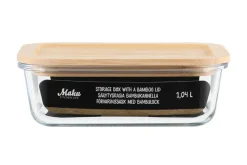 Maku säilytysrasia 1,04 L lasi/bambu