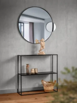 Mirrors and More peili Britney Ø 80 cm musta