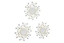 Mirrors and More peilisetti Melanie 3 x Ø25,5 cm kulta