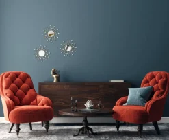 Mirrors and More peilisetti Melanie 3 x Ø25,5 cm kulta