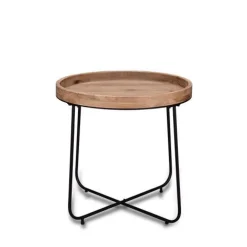 Mirrors and More pöytä Jette Ø66 cm musta/puu