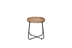 Mirrors and More pöytä Jette Ø48 cm musta/puu