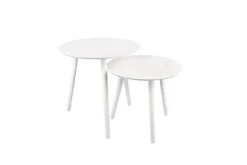 Mirrors and More sarjapöytä Vilana Ø50 cm + Ø45 cm valkoinen