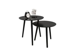 Mirrors and More sarjapöytä Vilana Ø50 cm + Ø45 cm musta