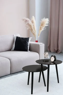 Mirrors and More sarjapöytä Vilana Ø50 cm + Ø45 cm musta