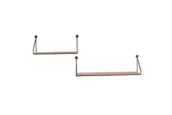 Mirrors and More seinähylly Dana musta/puu 2-pack