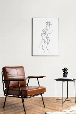 Mirrors and More sivupöytä Carolina 43 x 51 cm musta