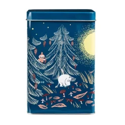 Moomin kahvipurkki Ikimetsä sininen