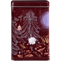 Moomin kahvipurkki Ikimetsä punainen