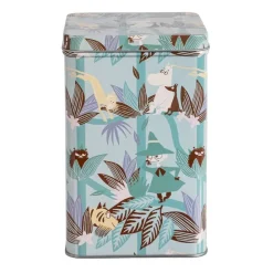 Moomin neliökahvipurkki Muumi Latvus sinivihreä