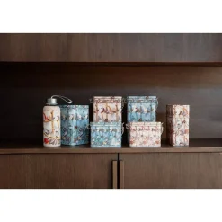 Moomin neliökahvipurkki Muumi Latvus sinivihreä