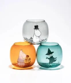 Muurla Muumi kynttilälyhty Muumipappa harmaa 9,5 cm