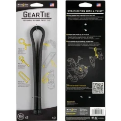 Nite Ize GearTie 18'' Rubber TwistTie 2 kpl musta