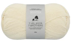 Novita 7 Veljestä lanka 100 g 010 luonnonvalkoinen