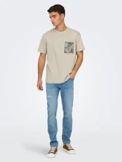 Only & Sons t-paita Onsperry Life Reg Leaf