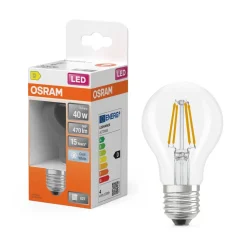 Osram LED Star Classic A 40 Filament 3.4W 840 Clear E27