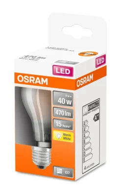 Osram LED vakiolamppu 470lm 2700K E27
