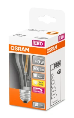 Osram LED vakiolamppu 806lm 2700K E27 DIM