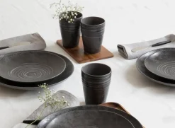 Pentik Kivi tarjoilulautanen tummanharmaa 32 cm